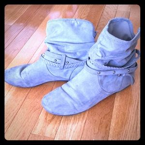 Gray booties